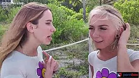 Chloe Temple craves double vaginal from two studs while Khloe Kapri joins the bent-over threesome creampie fun