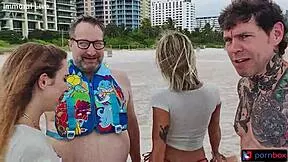 Chloe Temple craves double vaginal from two studs while Khloe Kapri joins the bent-over threesome creampie fun