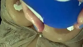 Oh God, Whipping Cream On My Huge Boobs Makes Nipples So Hard I Squirt!