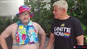 Chloe Temple craves double vaginal from two studs while Khloe Kapri joins the bent-over threesome creampie fun