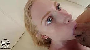 Emma Starletto's hairy pussy gets stretched wide on camera for her first time ever.