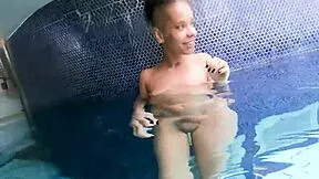 Skinny German Girl Bent Over Pool Underwater Takes Monster Cock Doggystyle Creampie