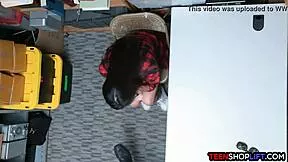 Teen Thief Sucks And Fucks Guards In Reluctant 3some Deal