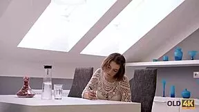 i can't resist old man drilling my shaved student pussy like that