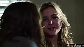 after teasing foreplay she bends over shaved pussy for intense doggystyle banging