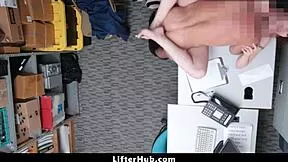 Busted shoplifter teen want this rough pounding in garage?