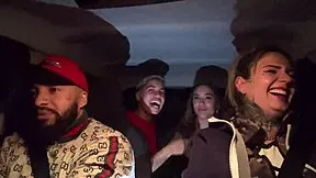 Wet Brazilian Tits Lick Pussy in Car or What?