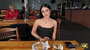 😈 shy brunette teen goes wild in toilet fuck with stranger, he pounds her hard!! 🔥💦