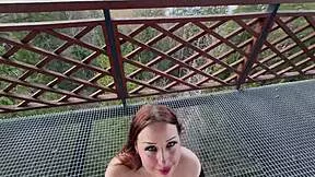fucked my wifes best friend outdoor she moaned gagged on my huge cock and came dripping