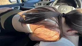 gf gets facefucked bent over in public car parking lot then doggystyle till orgasm cum in mouth 😈🍆💦