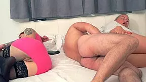 Step Sis And Step Mom Share Bed For Double Anal Creampie Spread With Me