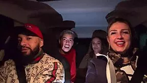 Wet Brazilian Tits Lick Pussy in Car or What?