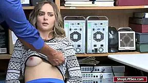 19yo Shoplifter Fingers Lingerie Before Deepthroat Sucking