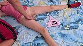 they edged the bound petite stepsis until her clit exploded in orgasm