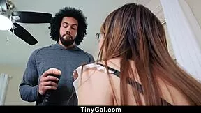 Tiny Maid Teen Gets Bent Over Fucked Doggystyle By Home Owner Big Cock!