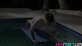 sneaky milf stepmom's big tits tempt teen stepson behind hubby's back