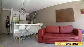 latin teen bombshell sucks hard then rides at her casting