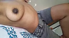 Chica Latina Shows Tits and Massages Areolas Till Jeans Get Wet!