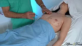 damn surgeon, why switch to fucking my small tits patient creampie? 😈🏥