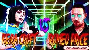 back street fighter cosplay teen bends over for hardcore anal ass licking