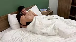 uh i lick her shaved asian pussy missionary then cumshot her belly