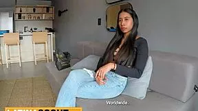 Slim Latina Model Teases Then Rides Monster Cock Post-Casting