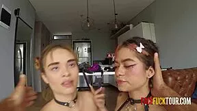 Ever wonder how petite Latina teens deepthroat a huge cock with their best friends?