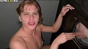 skinny blonde teen shares tight pussy at swingers gloryhole party with big cocks