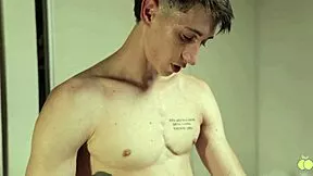 Stepbrother tags along to porn casting eyeing her squirting orgasm amid spanking and muscular tension