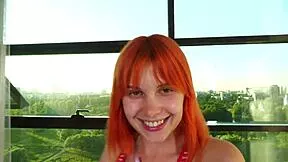 Redhead Margarita Cross Sucks Cock And Swallows Cum Deep