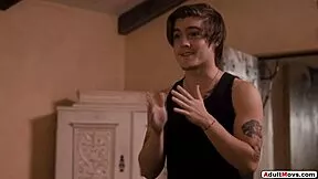 stepson wanna join stepdad railing stepmom's shaved pussy?