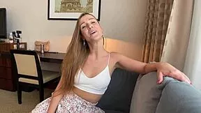 casting chat flips to alexis crystal's tight pussy creampie accident on cam