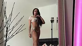 cute ebony ass shakes as clothes rip during slow striptease tease