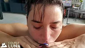 Secretly pounding married wife's tight ass cumming inside twice