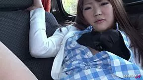 petite japanese teen picked up... sucks cock after squirting hard!! 🚗💦