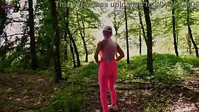 Ever wonder if this bimbo fitness doll craves stranger cock mid workout in the forest?