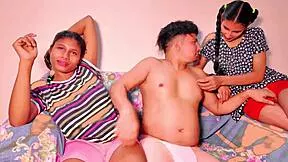 Uttaran20 joins ffm threesome sucking two desi dicks in homemade video