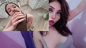 innocent latina teen masturbates to orgasm with huge halloween cock creampie