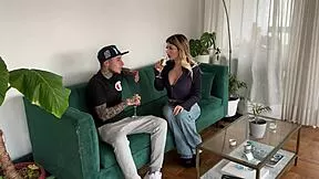 Gatitaveve rides contest winner's cock after licking his balls deep