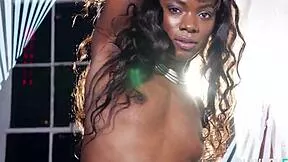 Explosive ebony milf ana foxxx rips clothes exposing hairy petite pussy beaver!