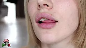 polly yangs begs for cum with braces in mouth!