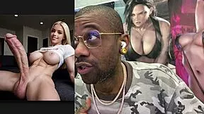 beautiful trans milf cums hands free huge cock toys