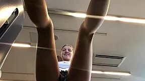 athletic skinny blonde babe hits horny public gym workout fetish turning sexy fitness time