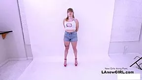 whoa this straight girl gets totally seduced by her lesbian stylist on the sofa