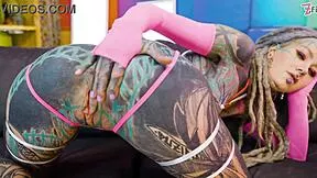 whoa, monster cock reams this greedy trippy hippie bitch's tight ass sloppy??