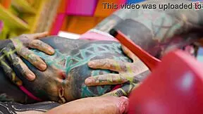 whoa, monster cock reams this greedy trippy hippie bitch's tight ass sloppy??