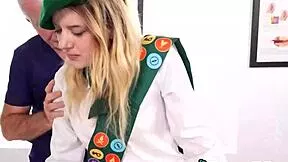 Dez Hansen breeds petite blonde teen office pussy