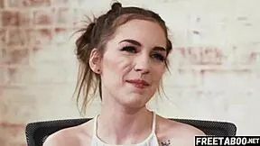 hey shy teen babysitter, tricked in interview? now ride boss cock hardcore on desk to creampie orgasm 😈 full movie!