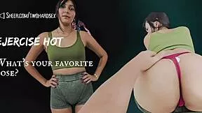 Stepsister's workout ends with petite latina pussy creampied closeup