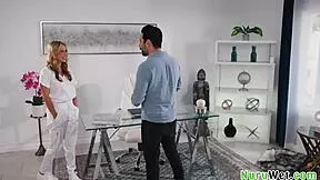 summer vixen teases tommy pistol with her busty curves before nuru massage play